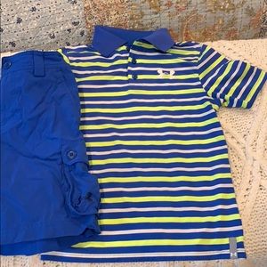 Boys small Under armour YSM short outfit
